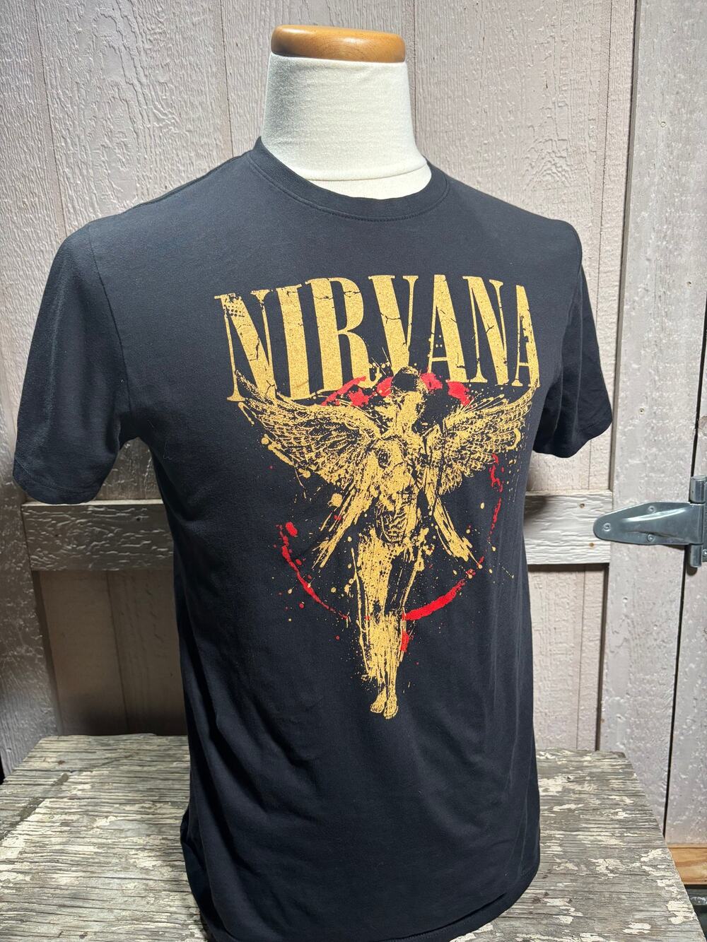 Nirvana In Utero T Shirt Official Size Medium Tee gold red